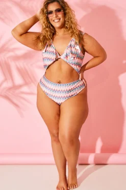 Zig Zag Ruffle Swimsuit|Billie Faiers Discount