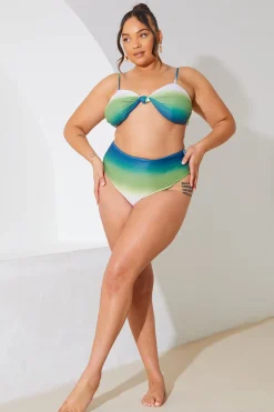 Ombre Bandeau Bikini Top|In the Style New