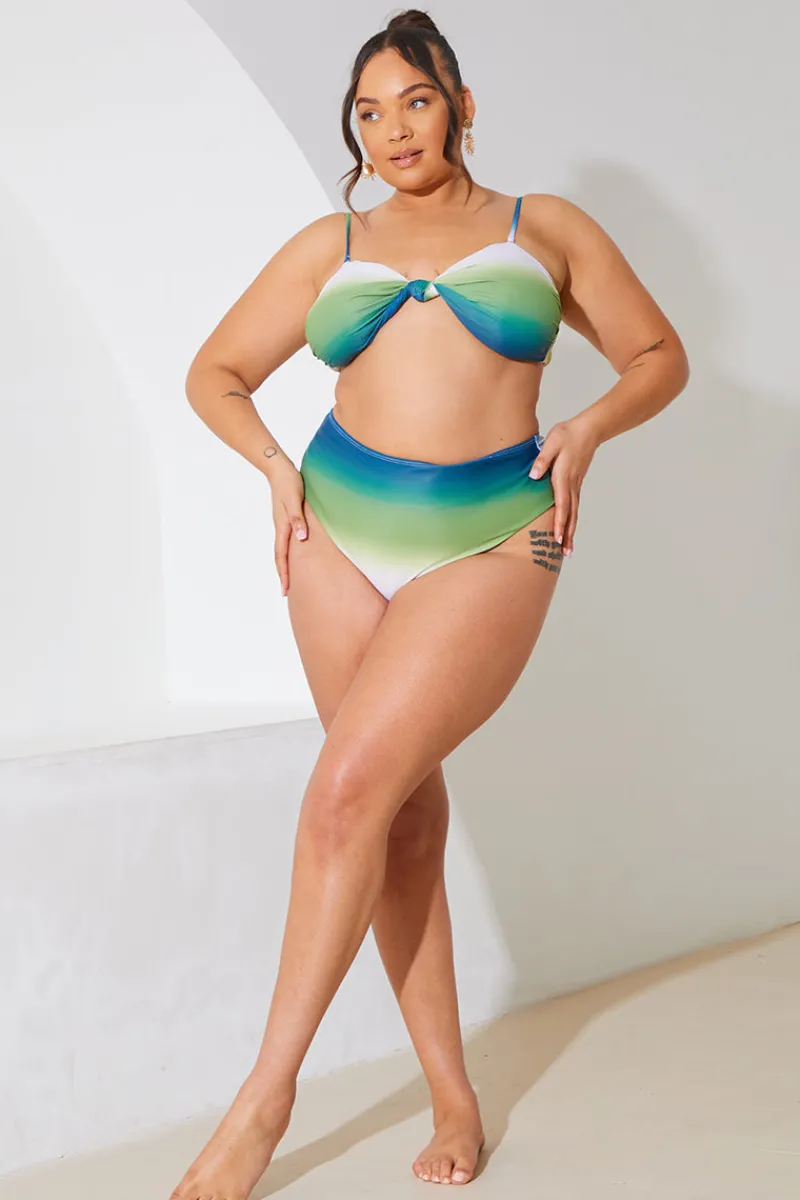 Ombre Bandeau Bikini Top|In the Style New