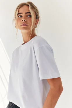 Oversized Boyfriend Embroidered Sleeve T-Shirt|Fits