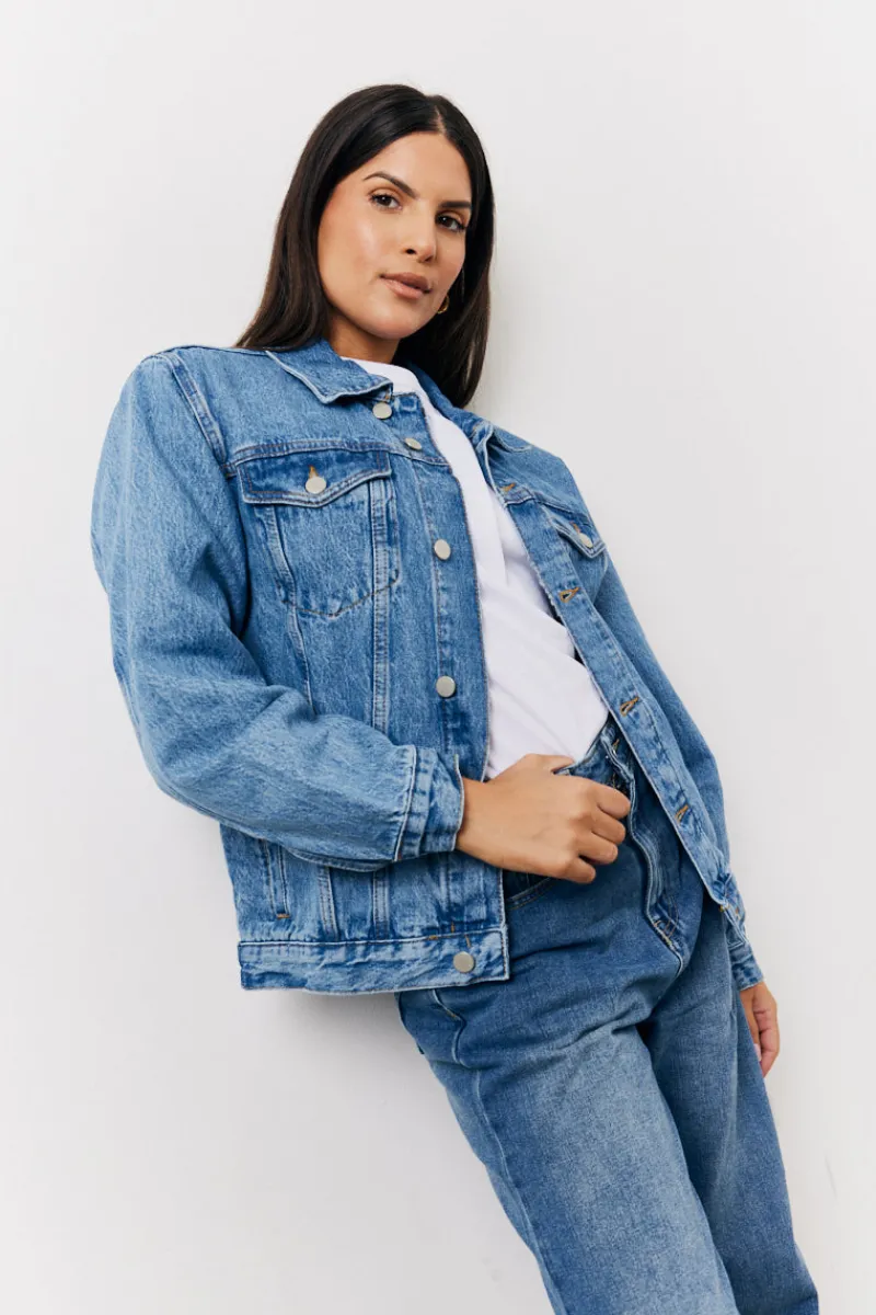 Oversized Denim Jacket|In the Style
