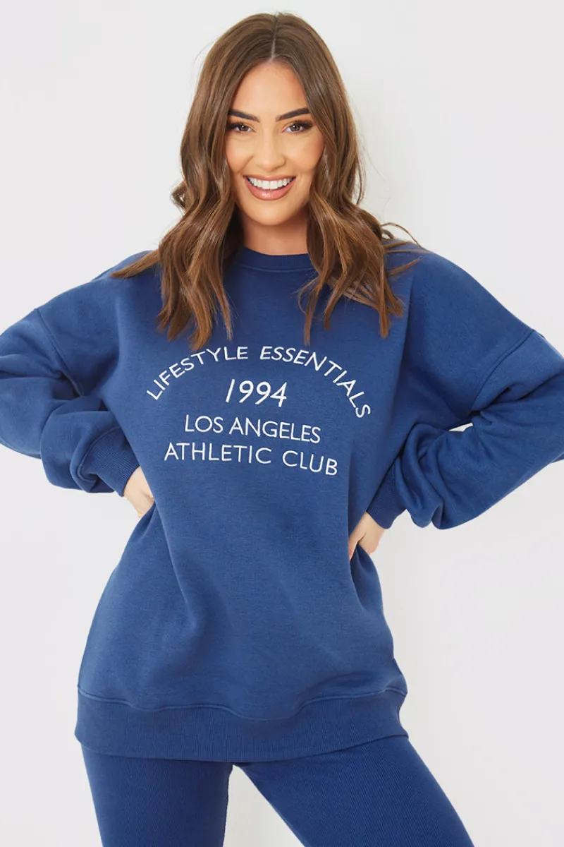 Oversized Embroidered Sweatshirt|In the Style Hot