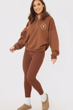 Oversized Half Zip Sweater|In the Style