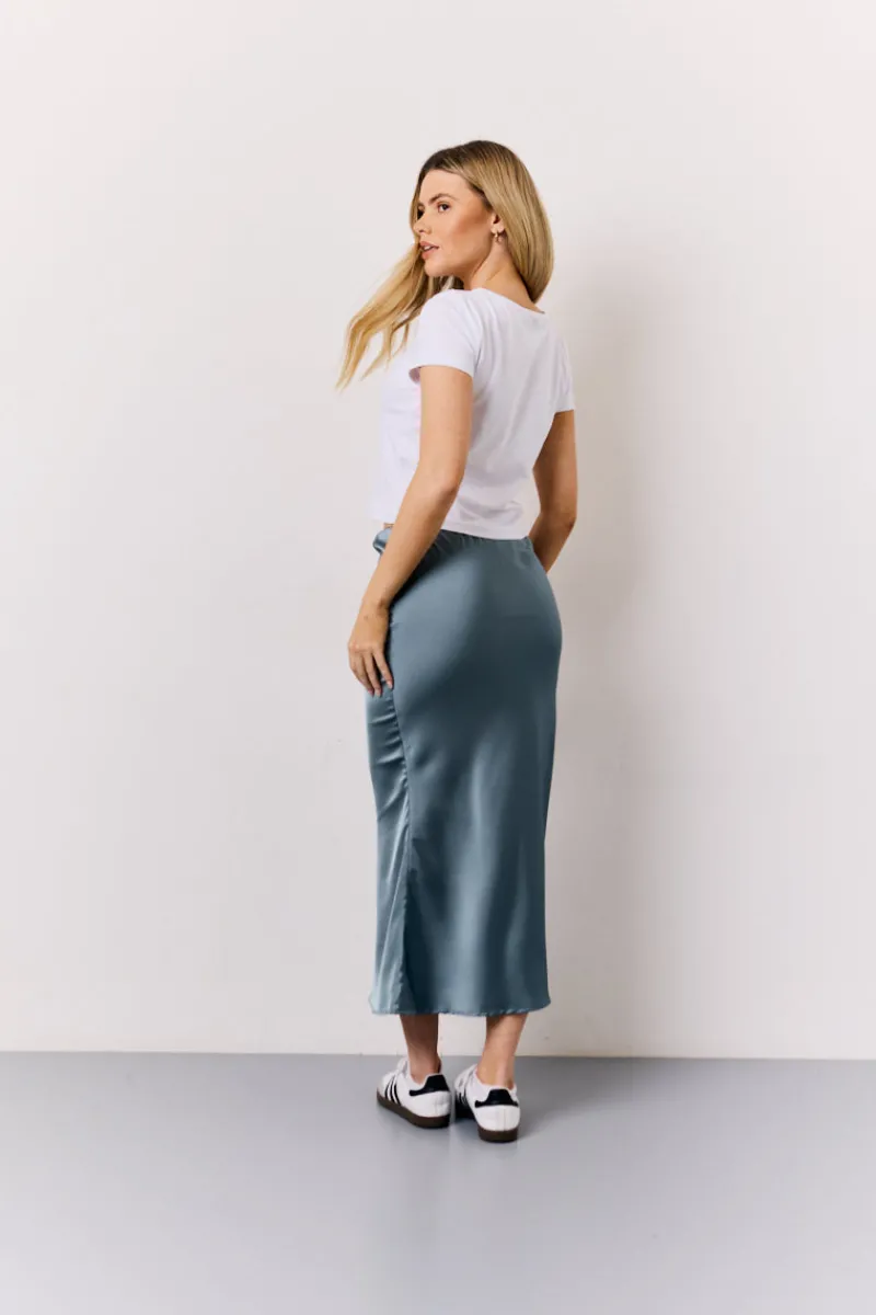 Satin Midaxi Skirt|In The Style Clearance
