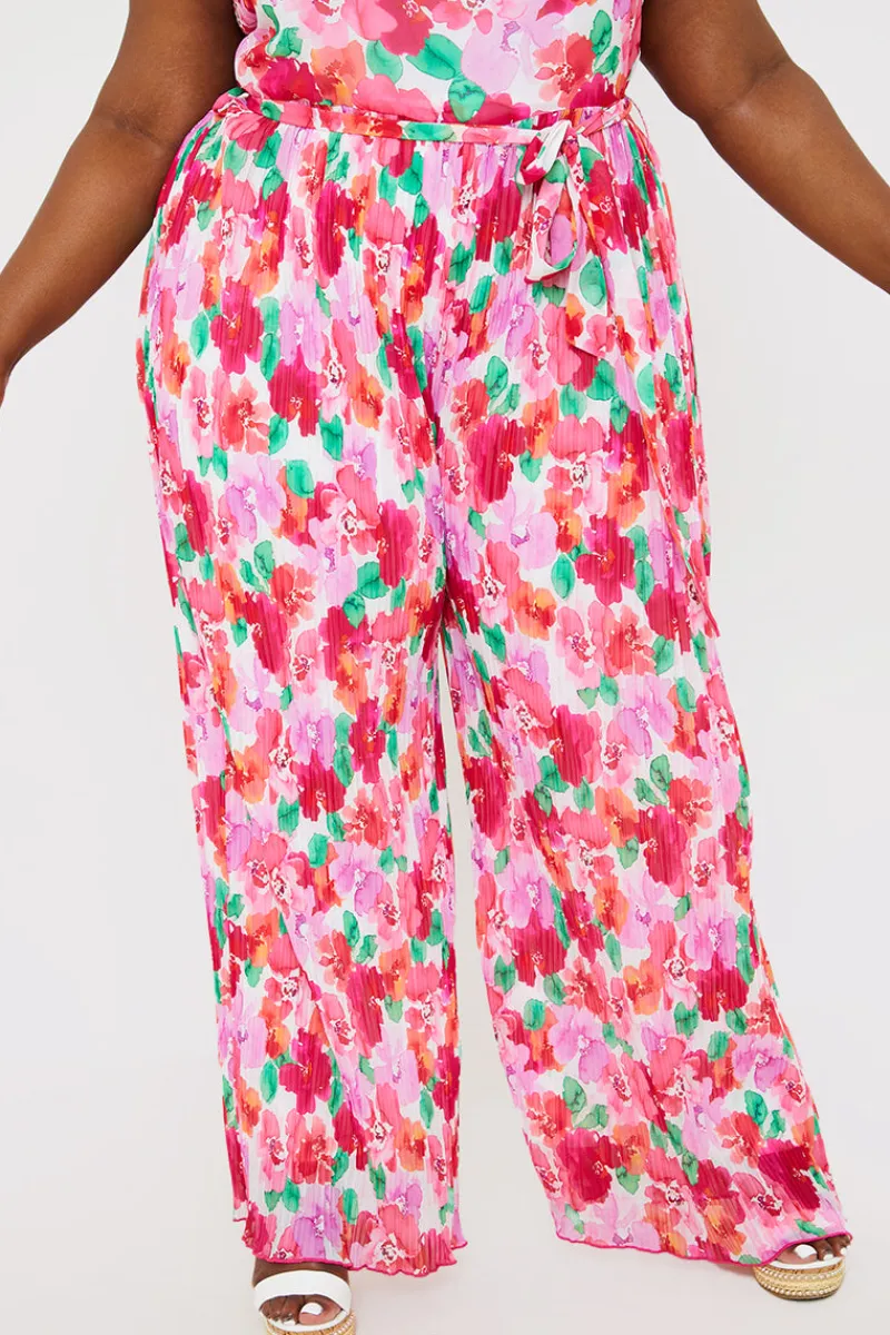 Plisse Sleeveless Wide Leg Jumpsuit|In the Style New