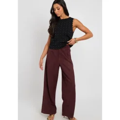 Plum Suede Trousers|Urban Bliss Online