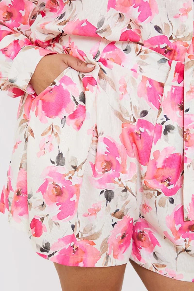 Printed Co-Ord Short|In the Style Discount