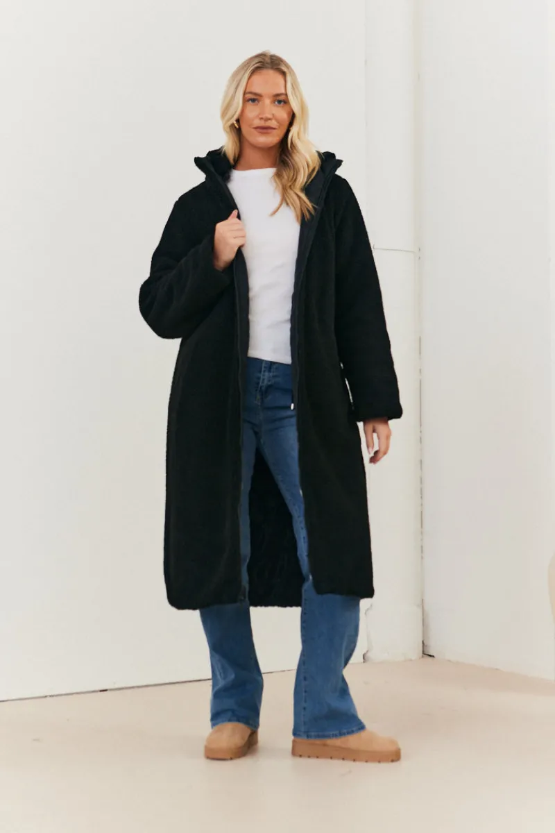 Recycled Reversible Longline Borg Puffer Coat|In the Style New