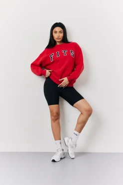 Crew Neck Embroide Sweatshirt|Fits