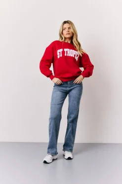 St Tropez Embroide Slogan Sweatshirt|In The Style Best