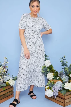 Responsible Viscose Floral Midi Dress|In the Style Clearance