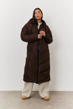 Reversible Hooded Longline Puffer Coat|In the Style New