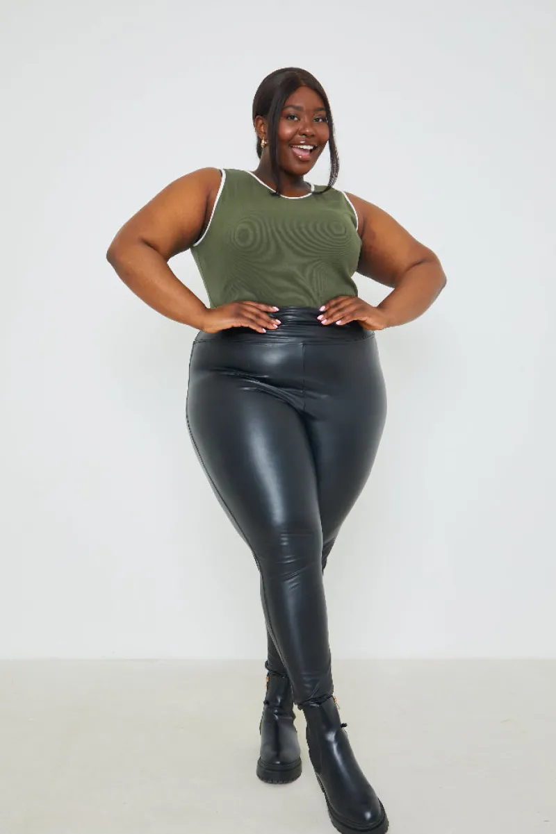 RIB CONTRAST BINDING BODYSUIT|In the Style Sale