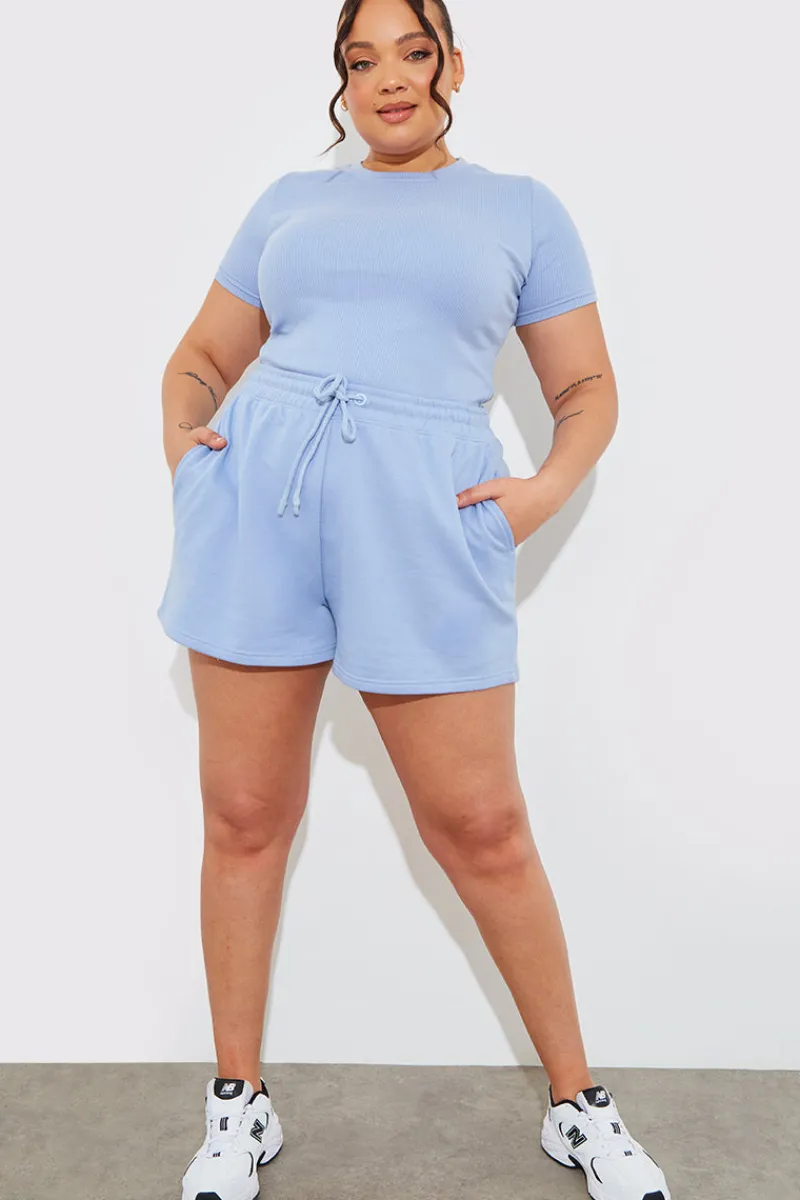 Ribbed Crew Neck Short Sleeve Bodysuit|Fits Hot