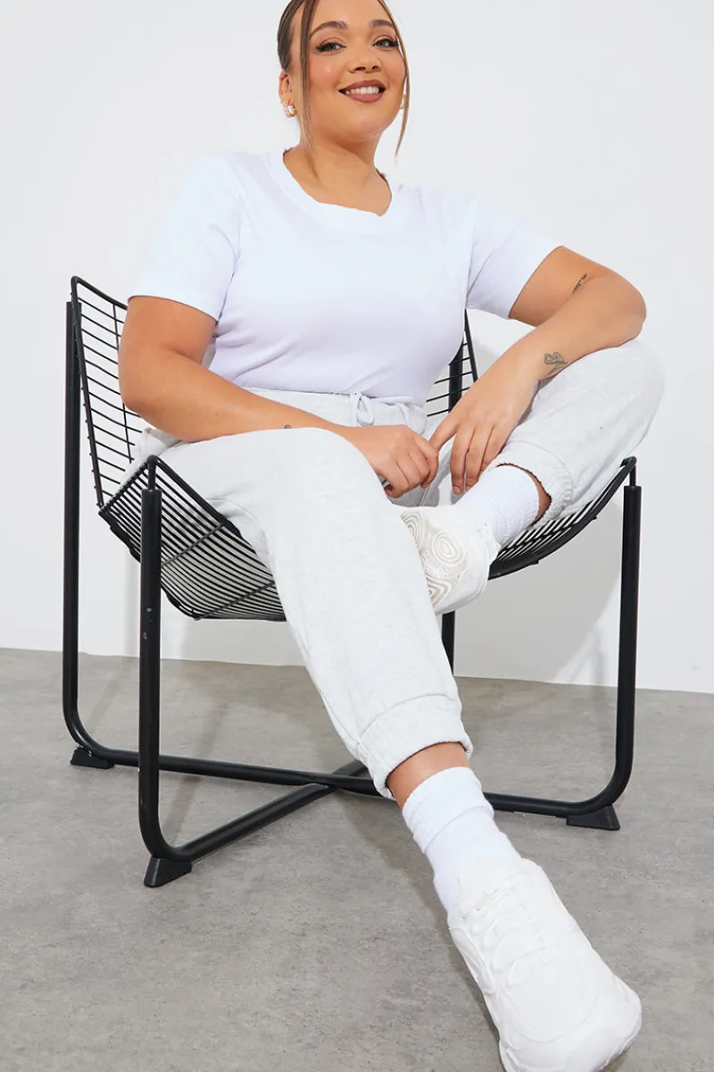 Ribbed Crew Neck Short Sleeve Bodysuit|Fits Hot