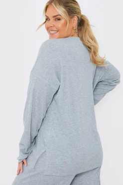 Ribbed Longsleeve Co Ord Top|In the Style Discount