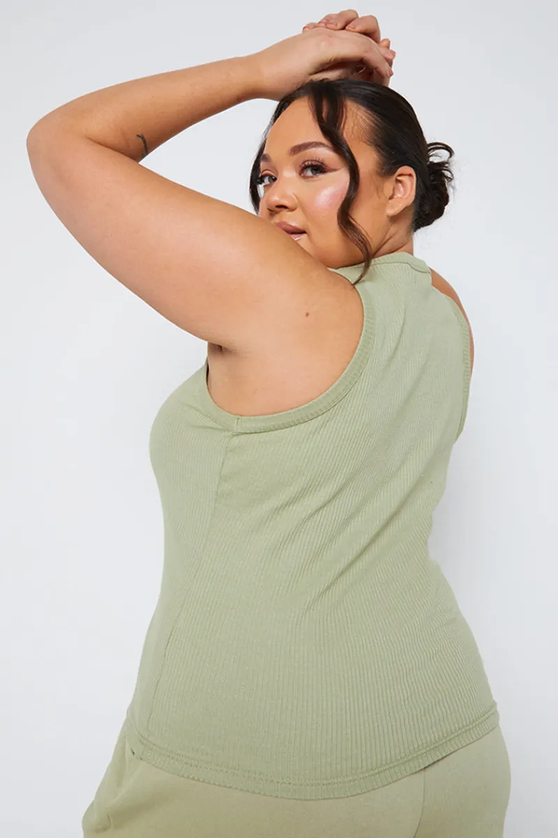 Ribbed Racer Vest|In The Style