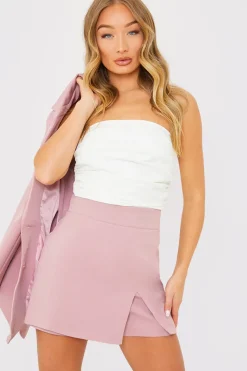 Ruched Bandeau Corset Top|In the Style