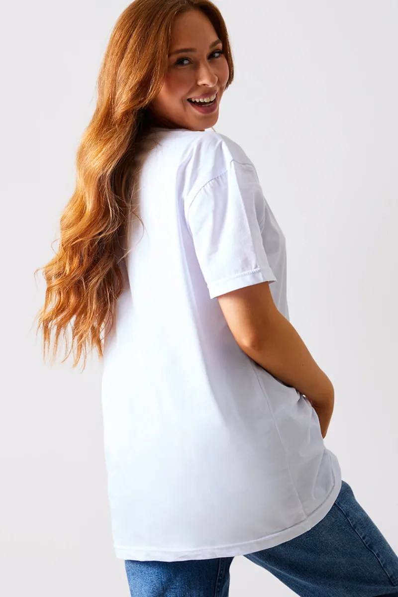 Ruched Longline Aysmmetric T-Shirt|In The Style Discount