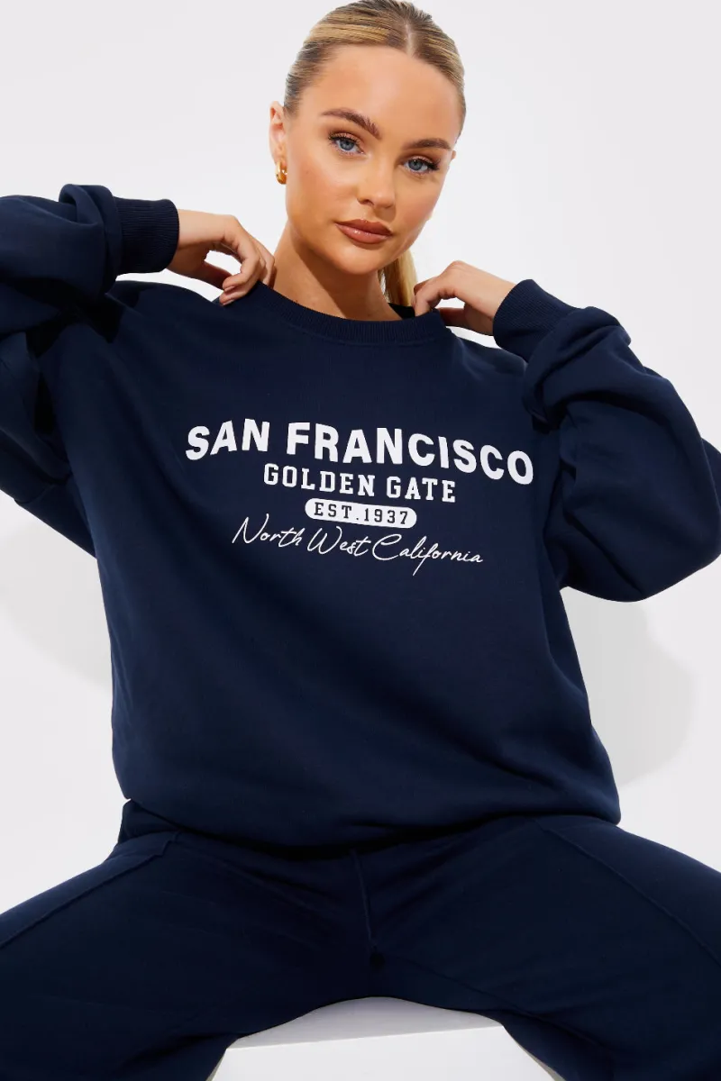 San Francisco Embroidered Sweatshirt|In the Style Discount