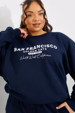 San Francisco Embroidered Sweatshirt|In the Style Discount