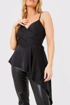 Satin Asymmetric Cami Top|In the Style Online