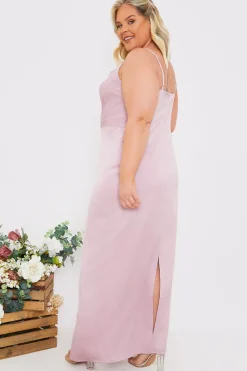 Satin Cowl Neck Maxi Dress|In The Style New