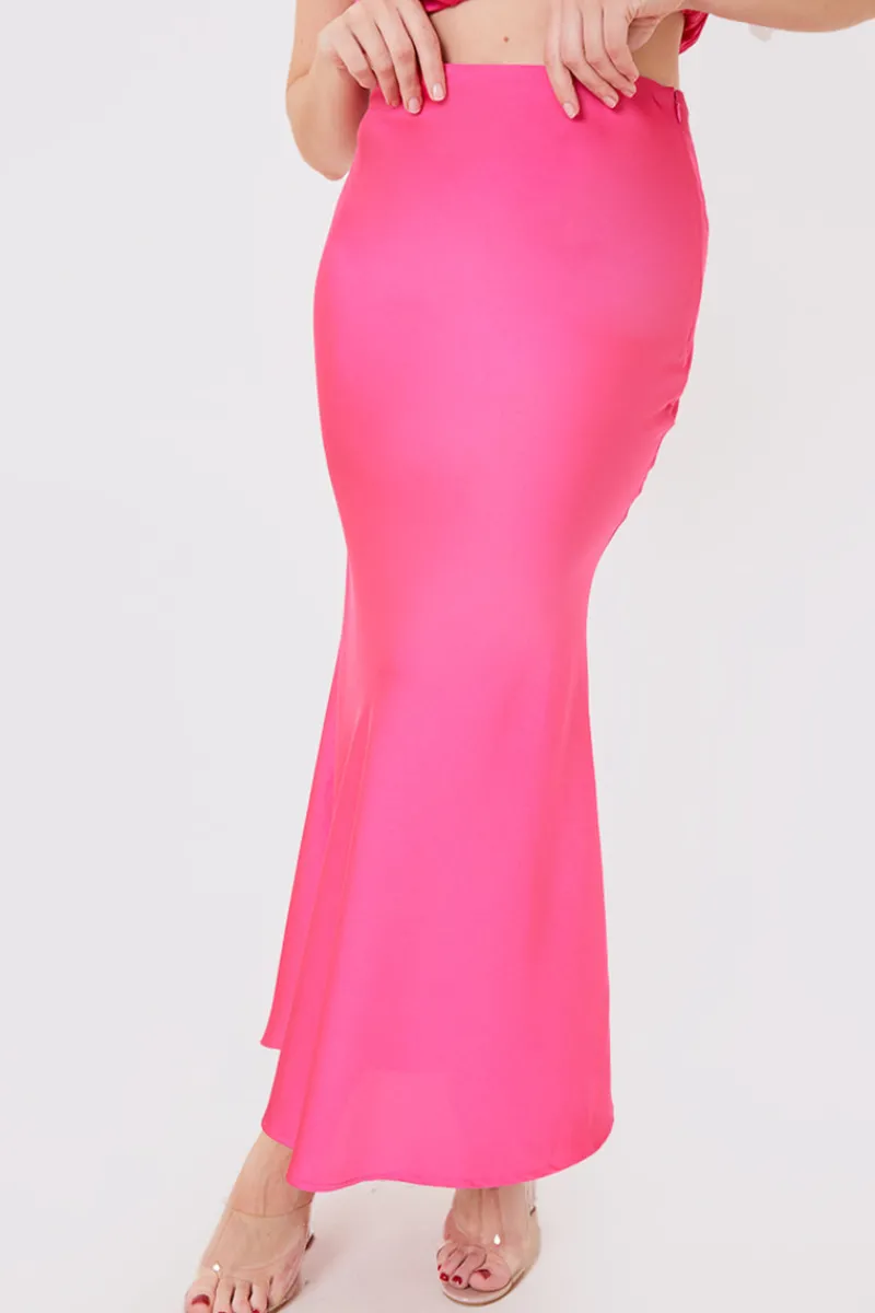 Satin Maxi Co Ord Skirt|In the Style Best