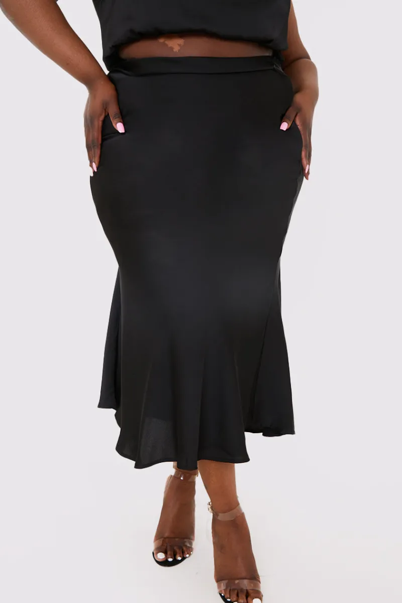 Satin Maxi Co Ord Skirt|In the Style Best