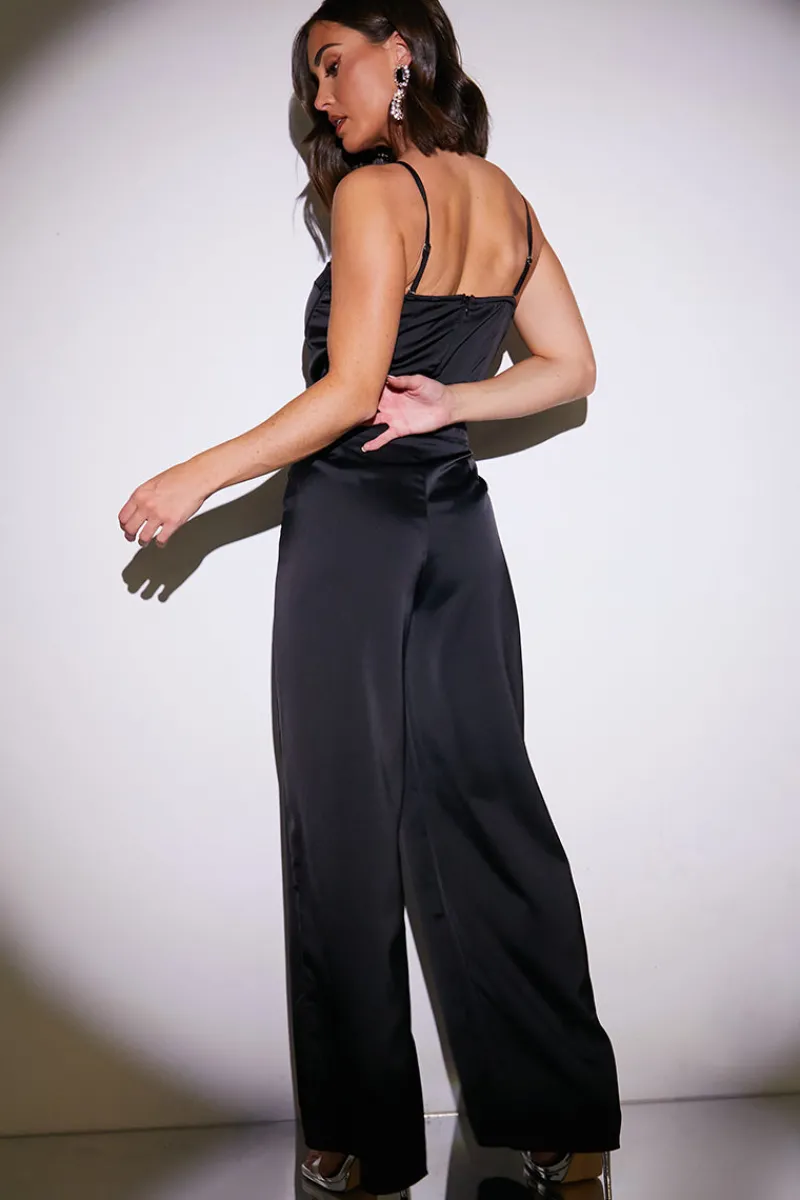 Satin Wide Leg Trousers|In the Style Online