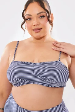 Sculpt And Control Stripe Balconette Bikini Top|In The Style Discount
