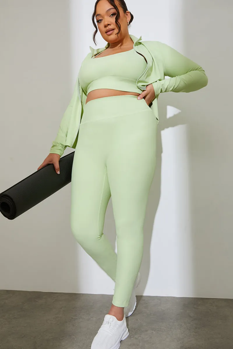 Sculpt Ribbed Sports Leggings|Fits