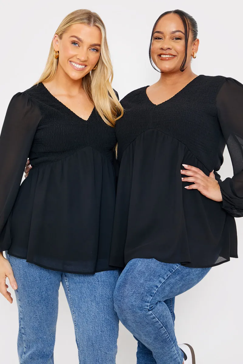 Shirred Bust Smock Top|In the Style New