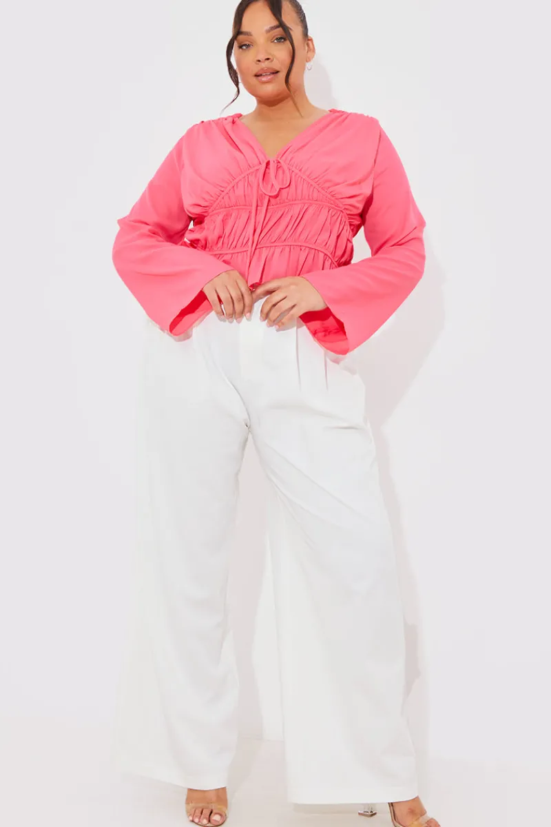 Shirred Detail Blouse|In the Style Discount