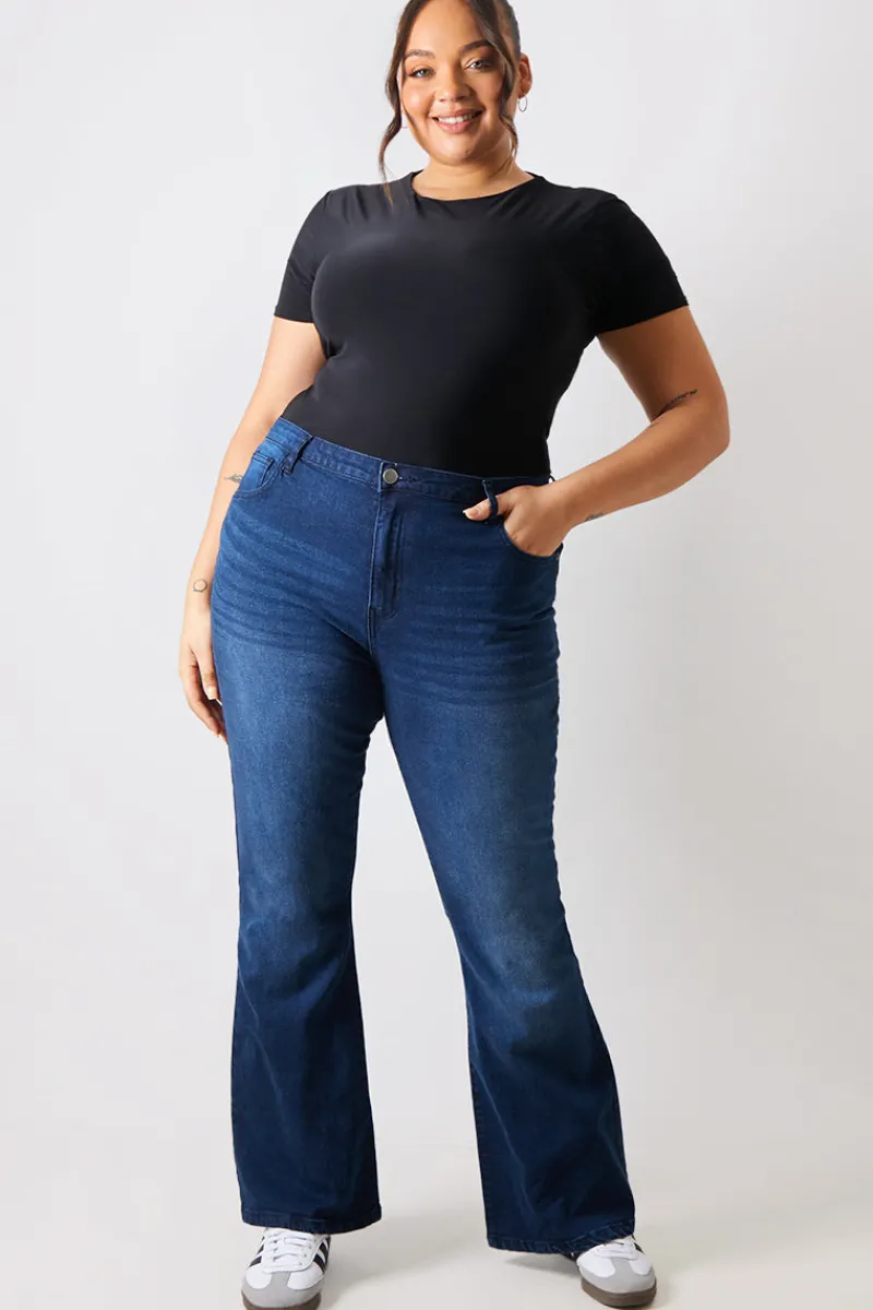 Short Sleeve Double Layer Slinky Bodysuit|In The Style Sale