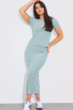 Short Sleeve Stripe Reversible Co-Ord Top|In The Style Best