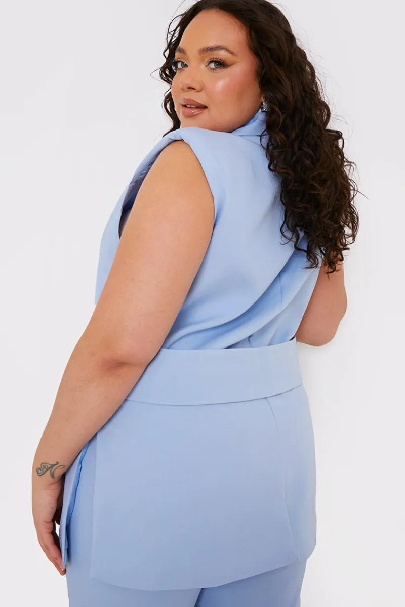 Sleeveless Oversized Blazer|In the Style Online