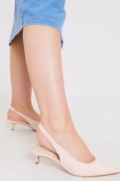 Slingback Pointed Kitten Heels|In The Style Outlet