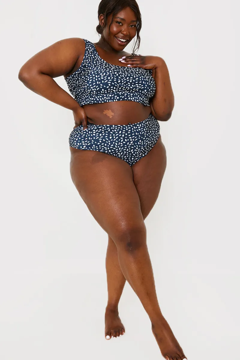 Smudge Spot Print High Waist Bikini Bottoms|In the Style Hot