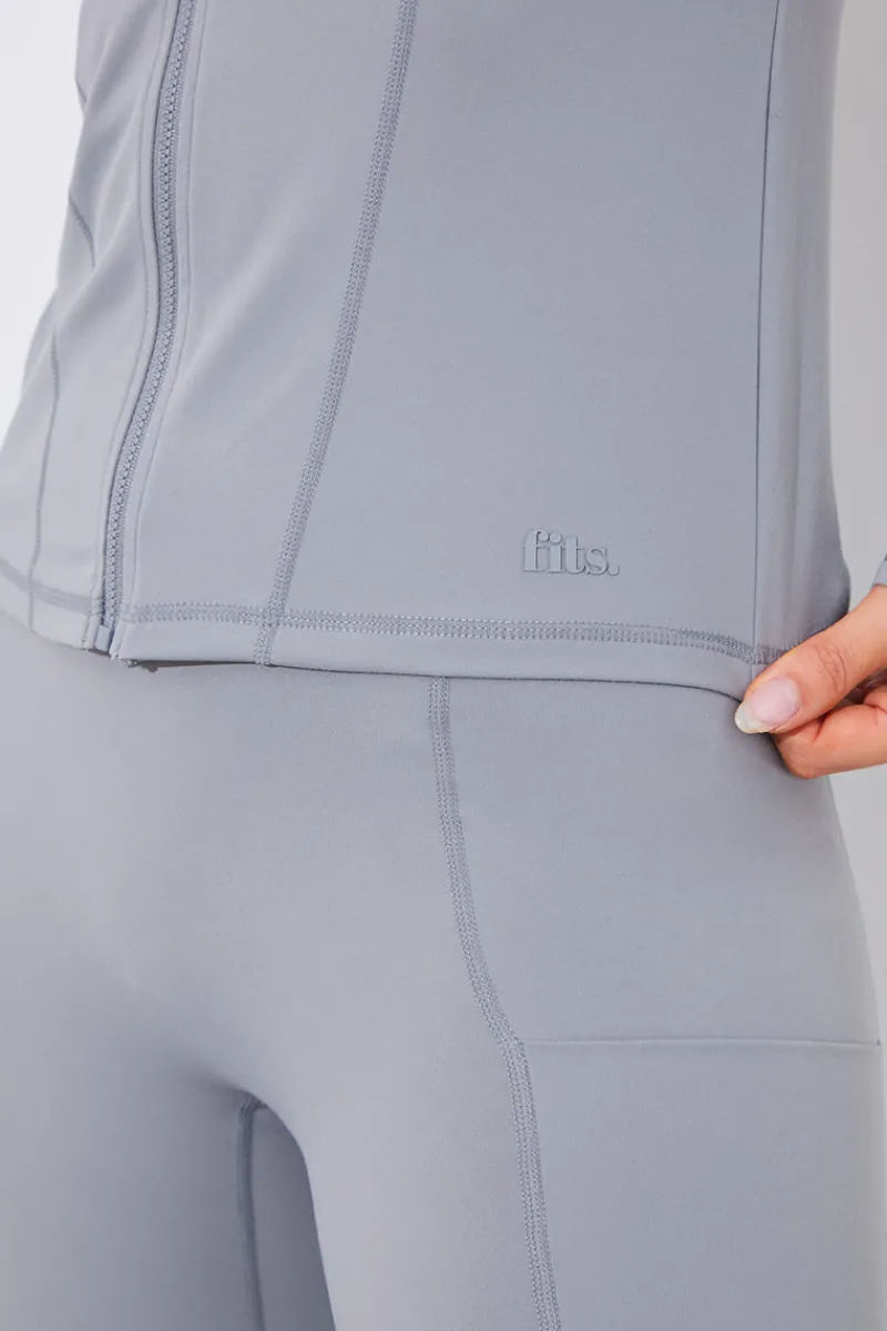 Soft Touch Seam Detail Zip Through Jacket|In the Style New