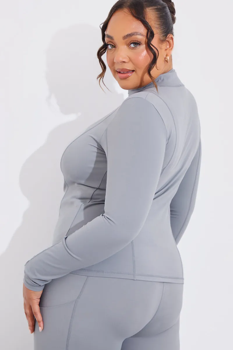 Soft Touch Seam Detail Zip Through Jacket|In the Style New