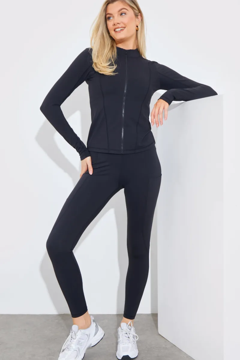 Soft Touch Zip Through Jacket|In the Style New