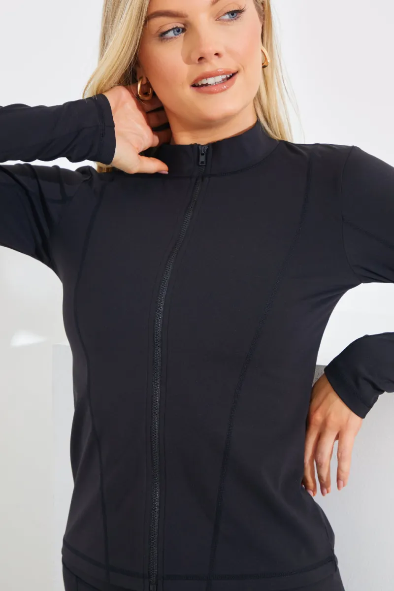 Soft Touch Zip Through Jacket|In the Style New