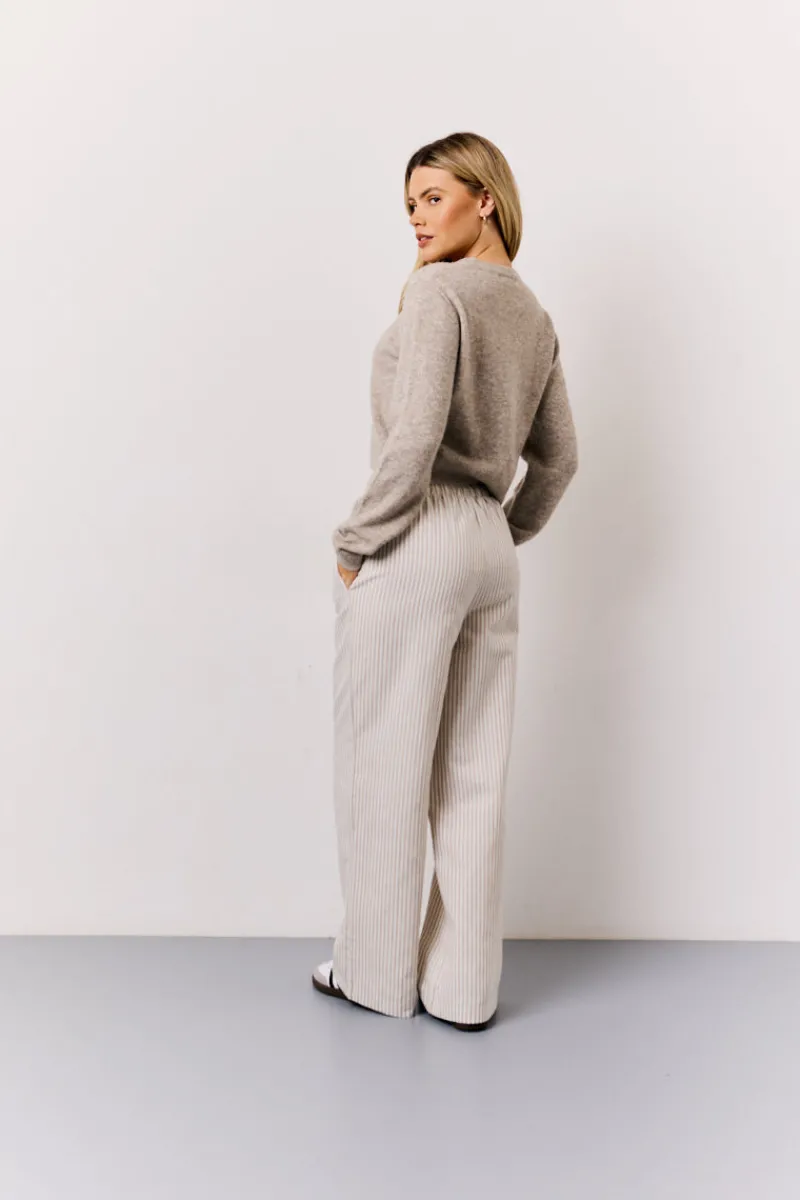Linen Look Stripe Trouser|In the Style Outlet