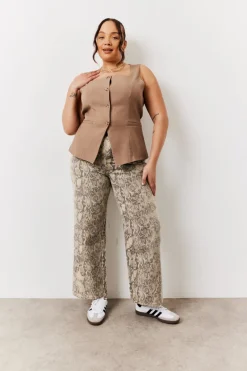 Square Neck Longline Waistcoat|In The Style New