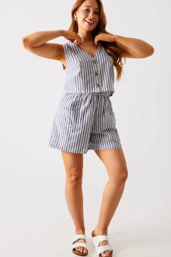 Stripe Elasticated Waist Shorts|In The Style Online