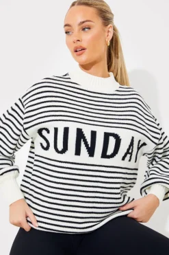 Stripe Sunday Knit Jumper|In the Style New