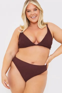 Textured High Waist Control Bikini Bottom|Billie Faiers Outlet