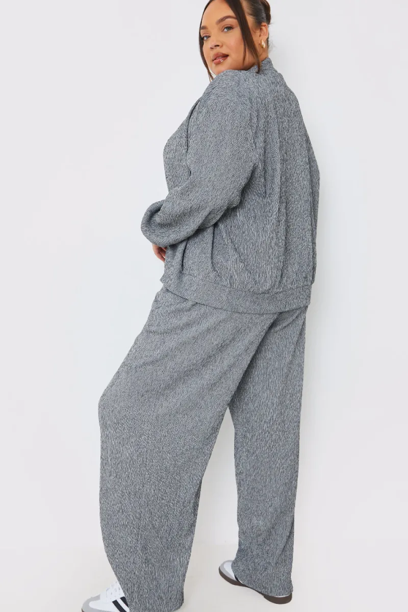 Textured Wide Leg Trousers|In the Style Sale
