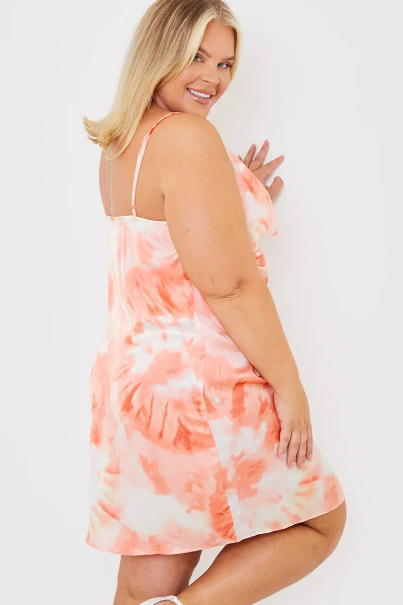 Tie Dye Cowl Neck Midi Dress|In The Style Outlet